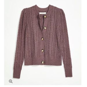 Loft Cable Cardigan sz L